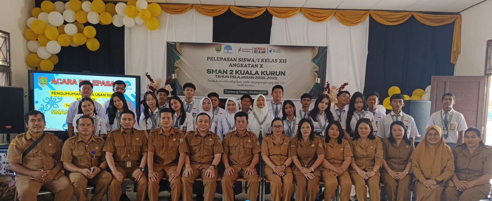 Acara Pelepasan kelas XII Di SMAN 2 Kuala Kurun Tahun Ajaran 2025-2026